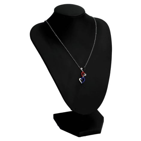 Něžný dámský náhrdelník s chirurgické oceli Love red,navy, black Delami