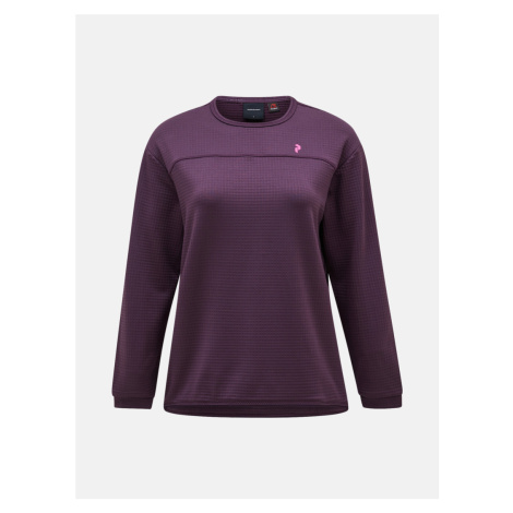 Mikina peak performance w trail polartec crew mystic purple