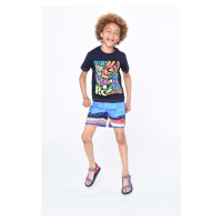 Dětské bavlněné tričko Marc Jacobs tmavomodrá barva, s potiskem