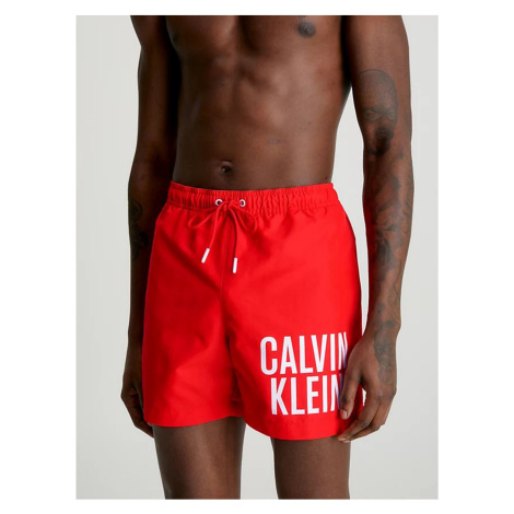 Červené pánské plavky Calvin Klein Underwear - Pánské