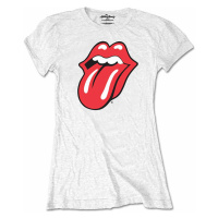 Rolling Stones tričko, Classic Tongue White, dámské