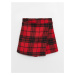 LC Waikiki Plaid Girl's Short Skirt with Elastic Waist