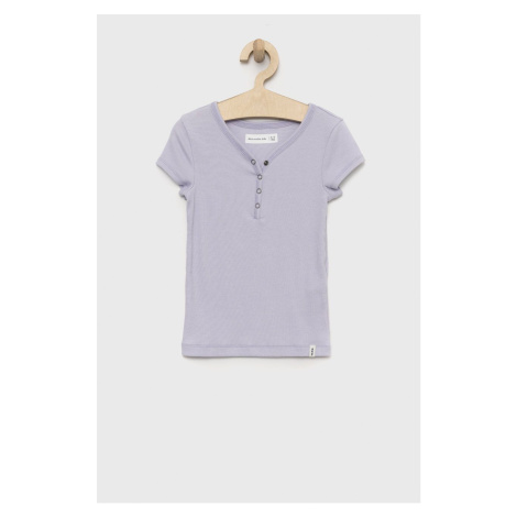 Dětské tričko Abercrombie & Fitch fialová barva