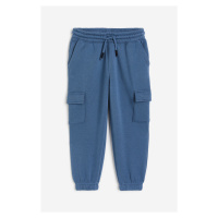 H & M - Kalhoty jogger cargo - modrá