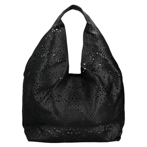 Trendy dámská koženková kabelka Riona, černá Coveri