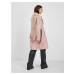 Růžový dámský zimní kabát s páskem ORSAY