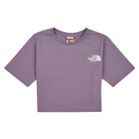 The North Face Girls S/S Crop Simple Dome Tee Fialová