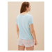 Růžovo-modré dámské kostkované pyžamo Marks & Spencer