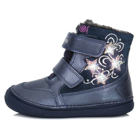 Dětské svítící zimní boty DD Step W078-320B Royal Blue