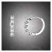 GRACE Silver Jewellery Stříbrné náušnice kruhy se zirkony Gina, stříbro 925/1000 E-SCE524/26 Stř