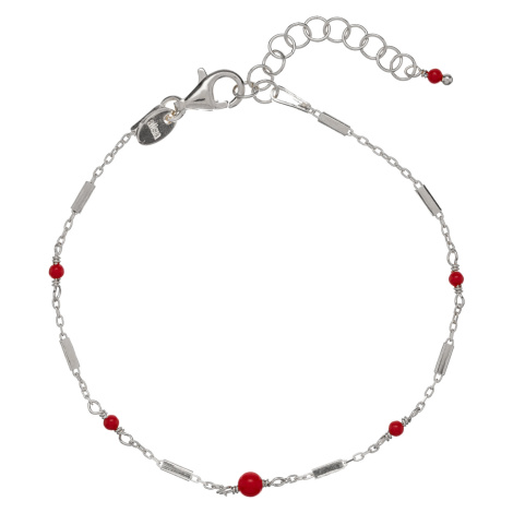 Alisia Stříbrný náramek s červeným korálem AL3246-Argento-Corallo