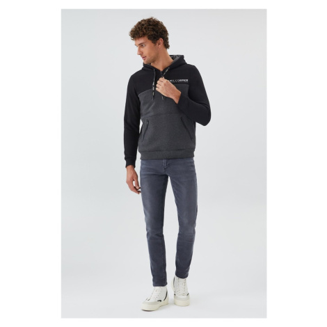 Lee Cooper Juno Men's Hooded Sweatshirt Black - Anthracite