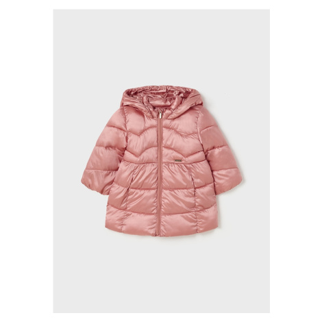 Zimní kabát prošívaný pudrově růžový BABY Mayoral