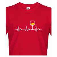 Pánské tričko s vtipným motivem vína - Ekg víno