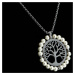 Dámský náhrdelník z chirurgické oceli Strom života s umělými perličkami, stříbrný