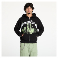 Mikina Awake NY Skyline Zip Up Hoodie Washed Black