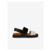 Bílo-černé dámské kožené sandály Camper