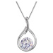 Evolution Group Nadčasový stříbrný náhrdelník s krystaly Swarovski 32075.3 violet (řetízek, přív