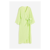 H & M - Zavinovací šaty z žakárové tkaniny - zelená