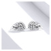 GRACE Silver Jewellery Stříbrné náušnice Andělská křídla - stříbro 925/1000, zirkon E-SCE882/189