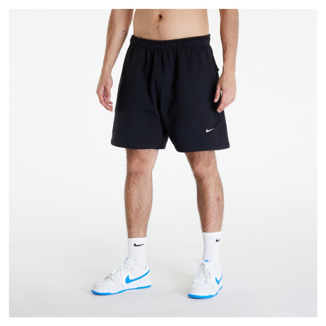 Nike Solo Swoosh Men's Brushed-Back Fleece Shorts Black/ White