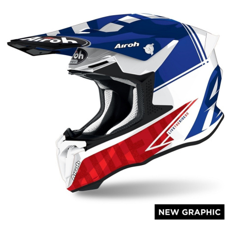 AIROH TWIST 2.0 TECH TW2T18 off-road modrá moto helma