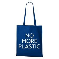 Plátěná taška se stylovým nápisem No more plastic - praktická plátěná taška