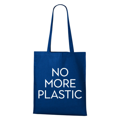 Plátěná taška se stylovým nápisem No more plastic - praktická plátěná taška BezvaTriko