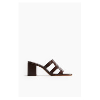 H & M - Block-heeled sandals - béžová