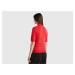 Benetton, Red Short Sleeve Turtleneck In Cashmere Blend