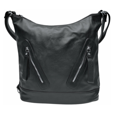 Velký černý kabelko-batoh s kapsami Tapple