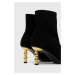 Semišové boty Kat Maconie Tess dámské, černá barva, na podpatku