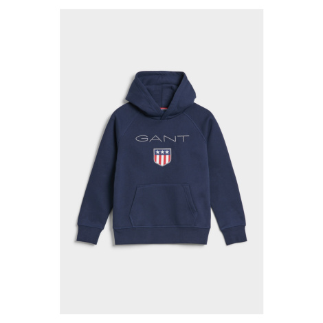 MIKINA GANT SHIELD HOODIE modrá