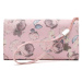 Miss Lulu dámská peněženka s potiskem květin - růžová