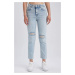 DEFACTO Ripped Detailed Cropped Edge Jeans Long Trousers