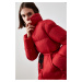Trendyol Red Pocket Detailed Inflatable Coat with Shirling Waist