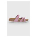 Semišové pantofle Birkenstock Franca dámské, fialová barva