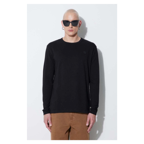 Bavlněné tričko s dlouhým rukávem Wood Wood Long Sleeve Wood Wood černá barva, 10005402.2323-BRI