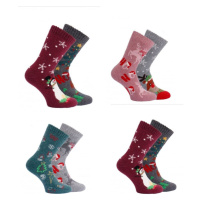 Dámské vlněné vánoční ponožky Trendy socks Náhodný mix 2 páry