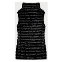 Krátká černá dámská prošívaná vesta (5M702-392)