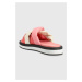 Pantofle BOSS Allie Braid dámské, růžová barva, 50493084