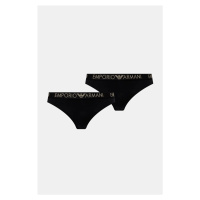 Tanga Emporio Armani Underwear 2-pack černá barva, 163333 4F235