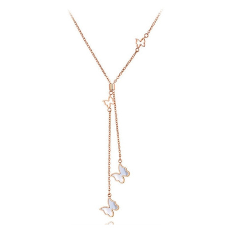 Victoria Filippi Stainless Steel Ocelový náhrdelník Amelia Gold - chirurgická ocel, motýl NHN202