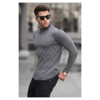 Madmext Anthracite Turtleneck Knitwear Sweater 5785