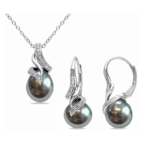 OLIVIE Stříbrná perlová sada TAHITI 5596