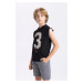 DEFACTO Boy's Hooded Printed Undershirt