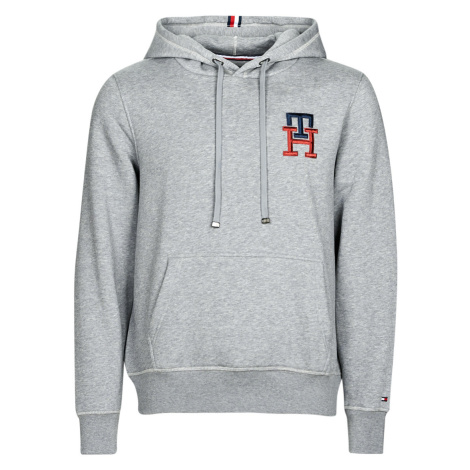 Tommy Hilfiger ESSENTIAL MONOGRAM HOODY Šedá