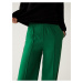 Zelené dámské široké kalhoty Marks & Spencer
