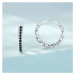 GRACE Silver Jewellery Stříbrné náušnice se zirkony Nicol - stříbro 925/1000 E-SCE1522/150 Černá