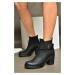 Fox Shoes R674151409 Women's Black Thick Heeled Boots